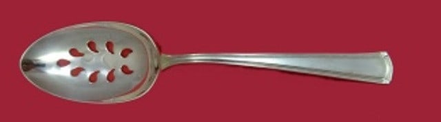 Watson Wentworth Sterling Silver Slotted Serving Spoon 9 Hole 8 3/8 Custom: Watson Wentworth Sterling Silver Slotted Serving Spoon 9 Hole 8 3/8 Custom Sterling silver serving spoon by Watson in the Wentworth pattern. This custom-made piece features a pierced 9-hole slotted bo