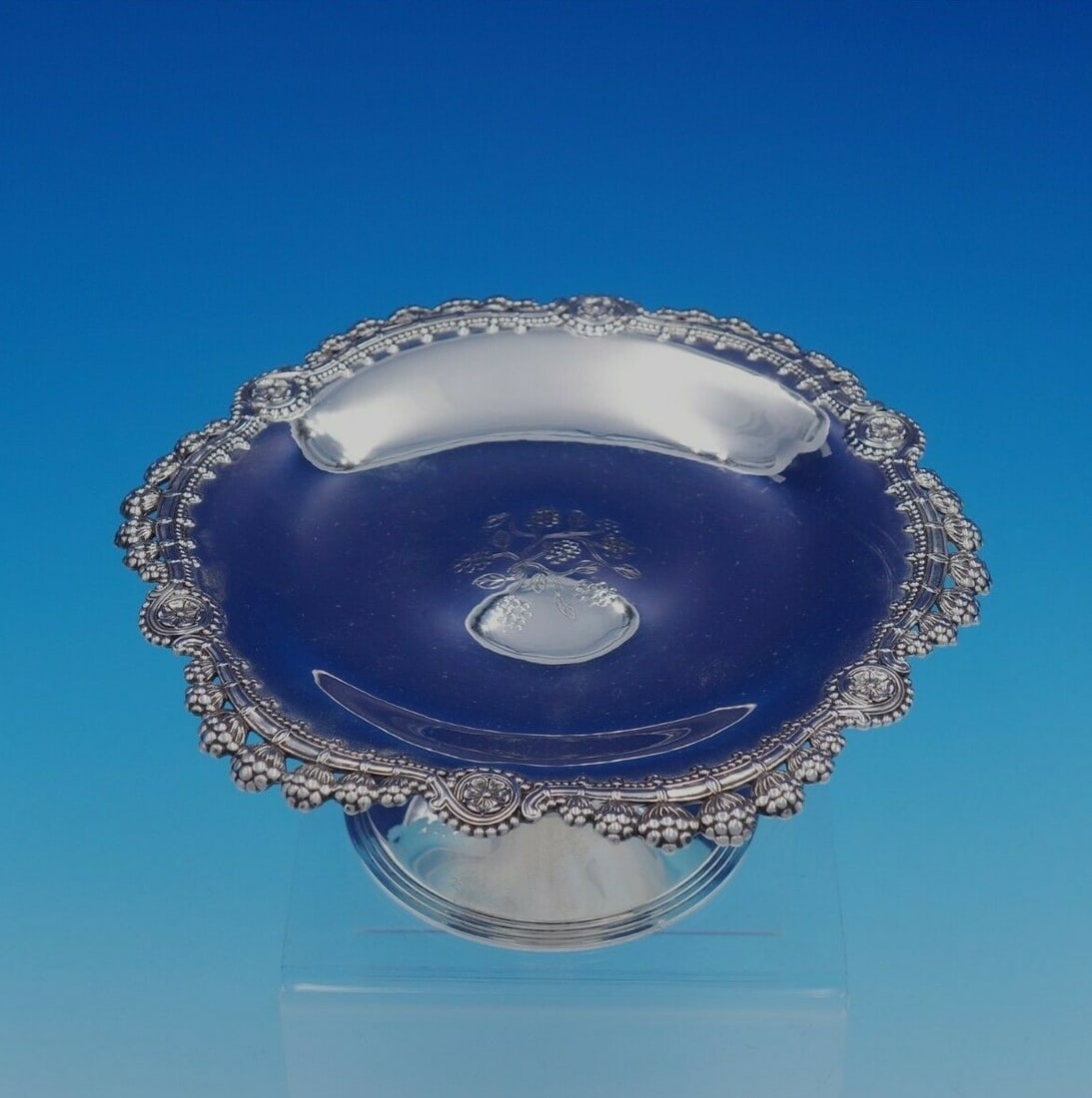 Tiffany & Co Blackberry Sterling Silver Compote Engraved Berries #3239 (1 of 6)