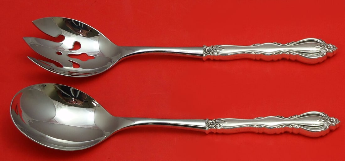 International Silver Grande Regency Sterling Silver Salad Serving Set 2 Pieces: International Silver Grande Regency Sterling Silver Salad Serving Set 2 Pieces Elevate your dining experience with the Grande Regency Salad Serving Set by International Silver. Crafted from sterling s