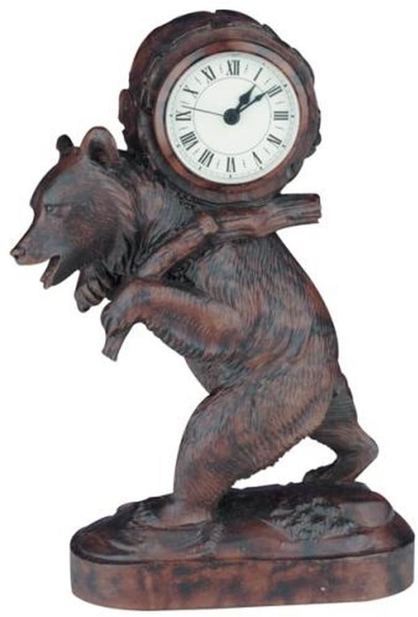 Whimsical Hand-Painted Bear Clock Lodge Style Oxblood Red: Whimsical Hand-Painted Bear Clock Lodge Style Oxblood Red This item is made at time of order. Please allow 42 to 70 days for production. Add a charming touch to your decor with this delightful hand-pa