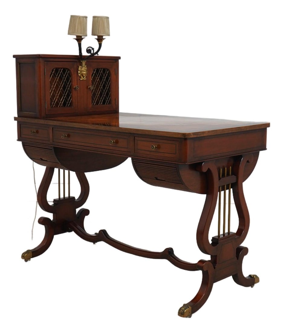 Rosewood Writing Desk Regency Style 44w x 24d x 42h (1 of 10)