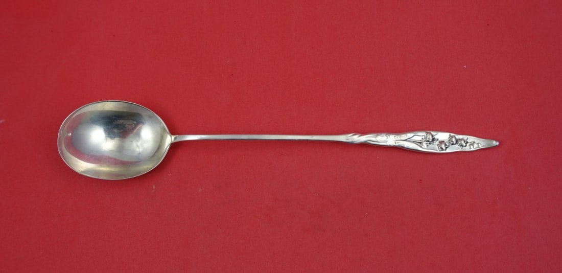 Sterling Silver Chocolate Muddler Whiting Lily of the Valley Pattern 8 1/8 Inch (1 of 2)
