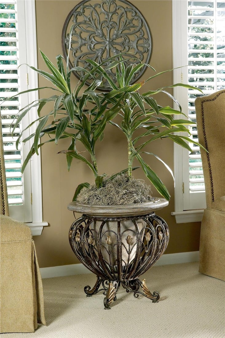Butler Traditional Round Cast Stone Multi-Color Planter 20 Inch (1 of 2)