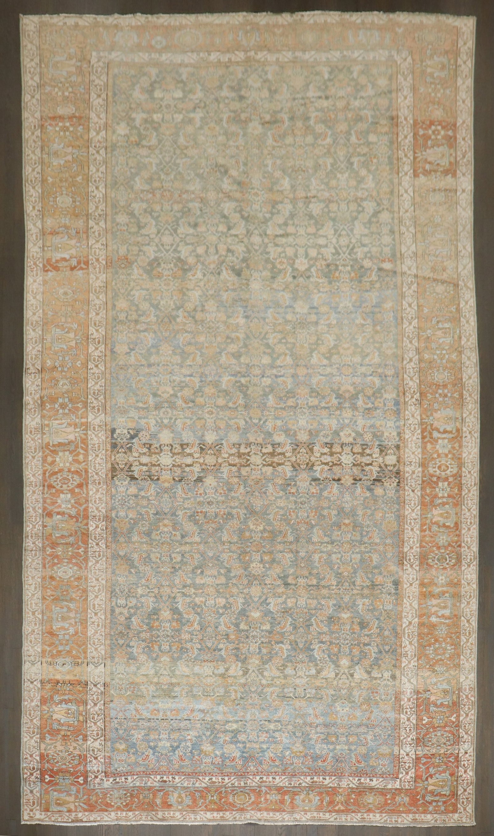 8' 4" x 13' 10" Persian Malayer Kurd Gallery Carpet: 8' 4" x 13' 10" Persian Malayer Kurd Gallery Carpet Antique Persian Kurd Malayer carpet dating to 1910. This pre-owned rug is a gallery or room-size piece with classic Persian character. Specification