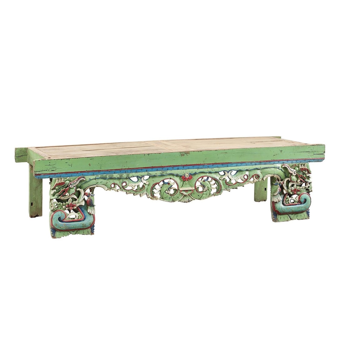 Antique Style Indonesian Teak Wood Daybed 98 x 28 In (1 of 1)