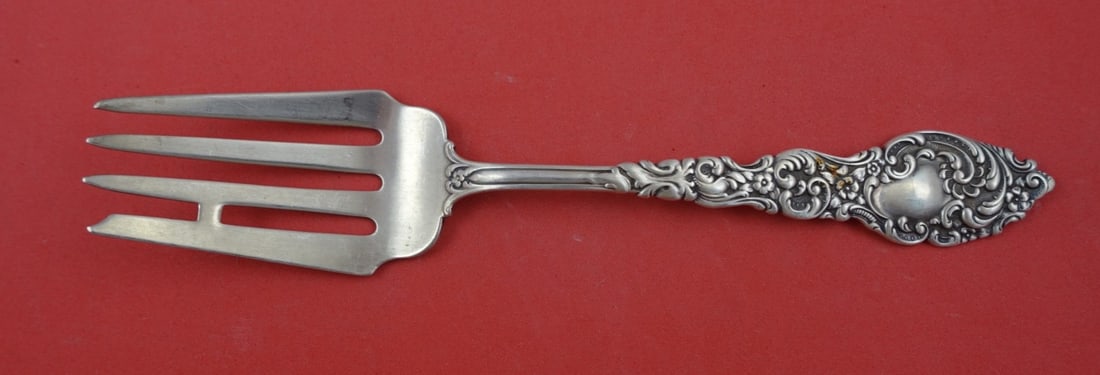 Unger Passaic Sterling Silver Cold Meat Fork 7 5/8: Unger Passaic Sterling Silver Cold Meat Fork 7 5/8 Introducing the Passaic Cold Meat Fork by Unger, a remarkable addition to your serving utensils. Crafted from high-quality sterling silver, this eleg