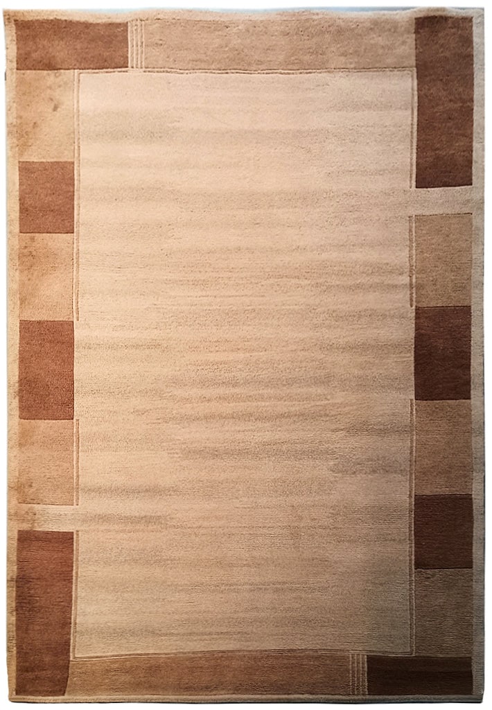 Modern Handmade Beige Brown Rug 5.8 x 8.10 ft Premium Quality: Modern Handmade Beige Brown Rug 5.8 x 8.10 ft Premium Quality Free continental US Shipping Enhance your living space with this elegant modern handmade rug, featuring a sophisticated plain color design