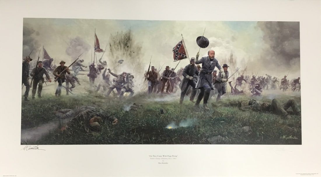 Mort Kunstler On They Came with Flags Flying AP Signed Limited Edition Print (1 of 5)