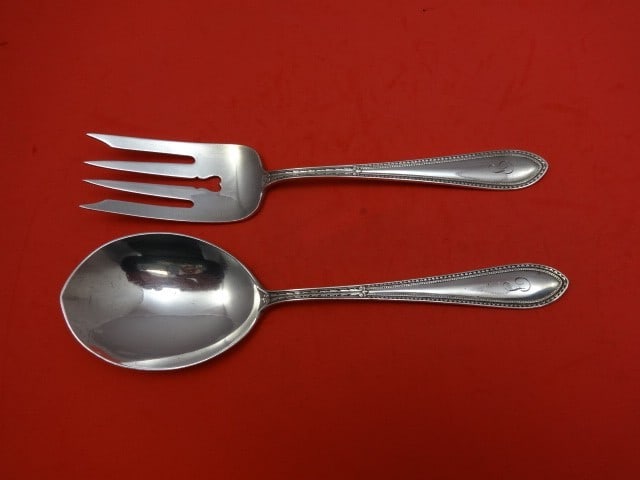 Gorham Edgeworth Sterling Silver Salad Serving Set 2pc 8 3/4": Gorham Edgeworth Sterling Silver Salad Serving Set 2pc 8 3/4" Elevate your dining experience with this exquisite Edgeworth Sterling Silver Salad Serving Set by Gorham. Crafted between 1900 and 1940, t