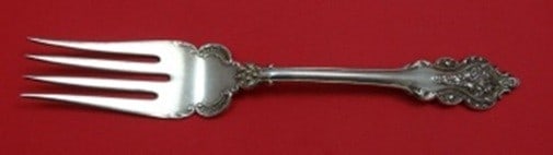 Amston Donatello Sterling Silver Serving Fork Cold Meat 8 1/4": Amston Donatello Sterling Silver Serving Fork Cold Meat 8 1/4" Amston Donatello sterling silver cold meat fork in the Donatello pattern. This serving fork measures 8 1/4 inches and is not monogrammed.