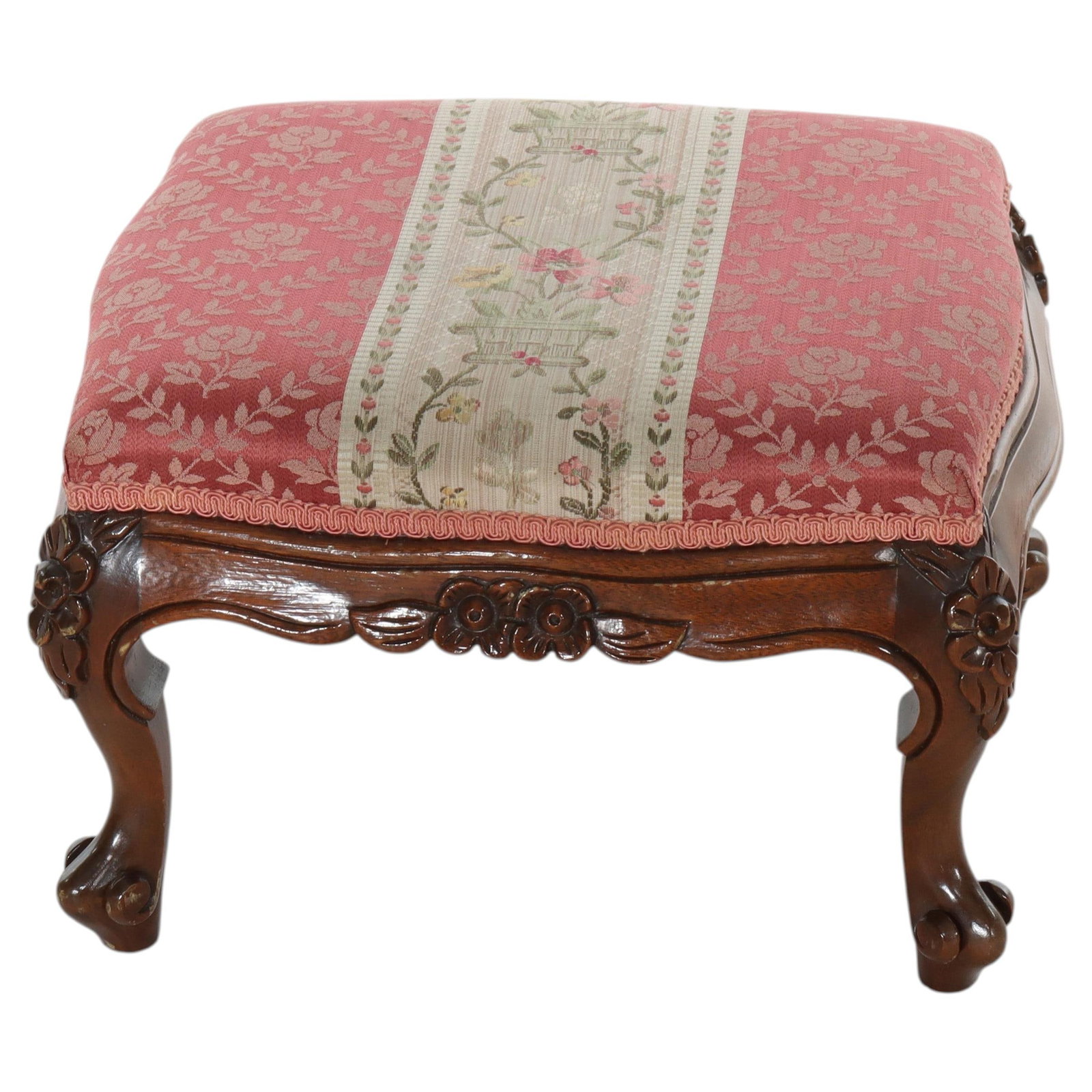 Walnut Louis XIV Style Footstool by Colonial Furniture Co c1880 (1 of 7)