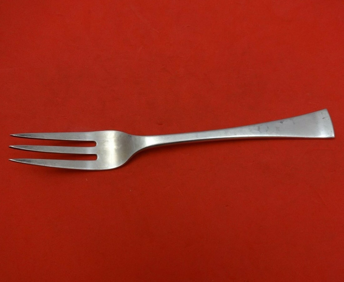 Carl Poul Petersen Viking Sterling Silver Dinner Fork 8 inches: Carl Poul Petersen Viking Sterling Silver Dinner Fork 8 inches This exquisite dinner fork is crafted from sterling silver and features the Viking pattern by Carl Poul Petersen. Measuring 8 inches, it 