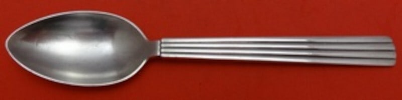 Georg Jensen Bernadotte Sterling Silver Teaspoon 6 Inch Flatware: Georg Jensen Bernadotte Sterling Silver Teaspoon 6 Inch Flatware This exquisite teaspoon from the Bernadotte pattern by Georg Jensen is crafted from high-quality sterling silver (.925) and measures 6 