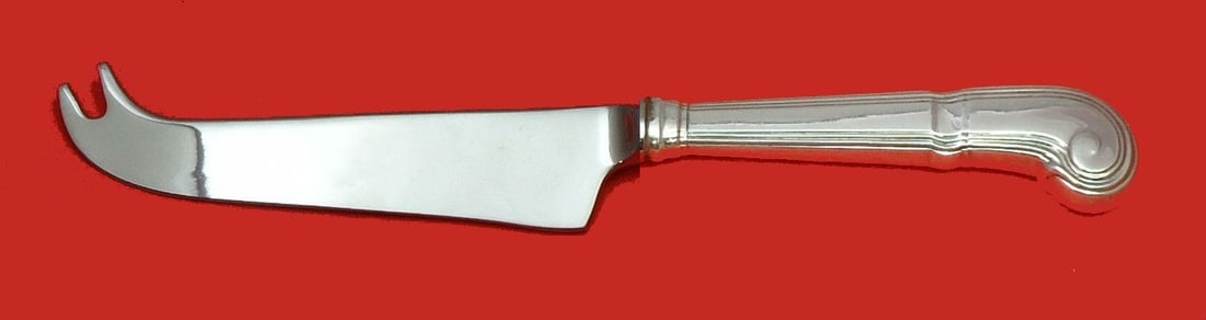Tiffany & Co Castilian Sterling Silver Cheese Knife with Pick 8 1/4'': Tiffany & Co Castilian Sterling Silver Cheese Knife with Pick 8 1/4'' This exquisite cheese knife is crafted from sterling silver in the elegant Castilian pattern by Tiffany & Co. It features a custom