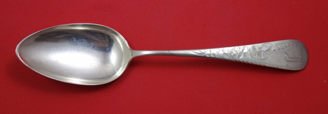 Schulz & Fischer Sterling Silver Harvest Engraved Dinner Spoon (1 of 1)