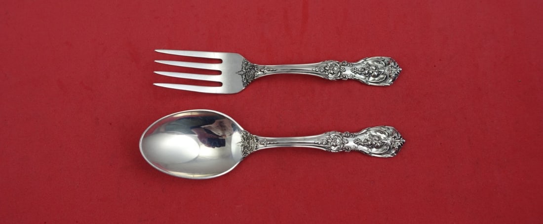 Reed Barton Francis I Sterling Silver 2-Piece Baby Set 4 5/8" (1 of 2)
