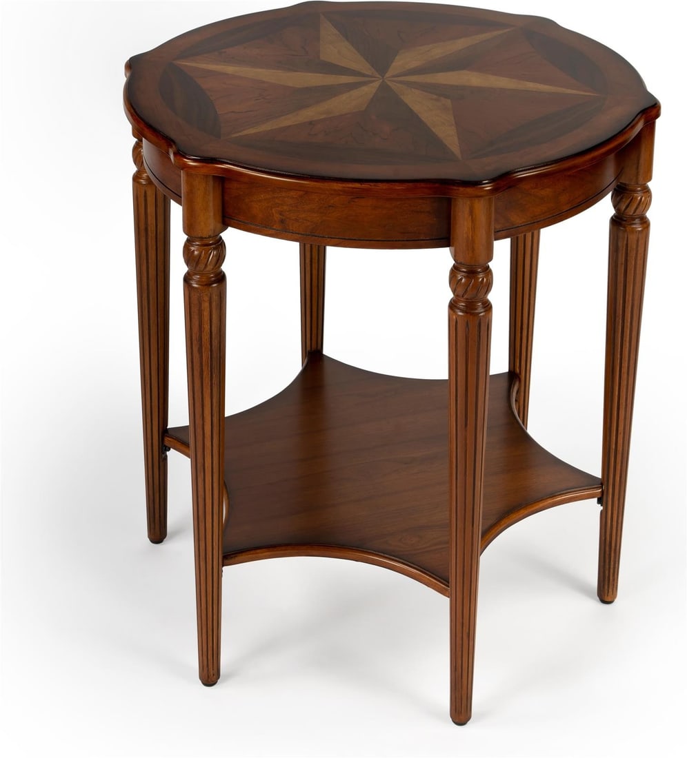 Butler Bainbridge Olive Ash Traditional Side Table 28x28x28 (1 of 7)