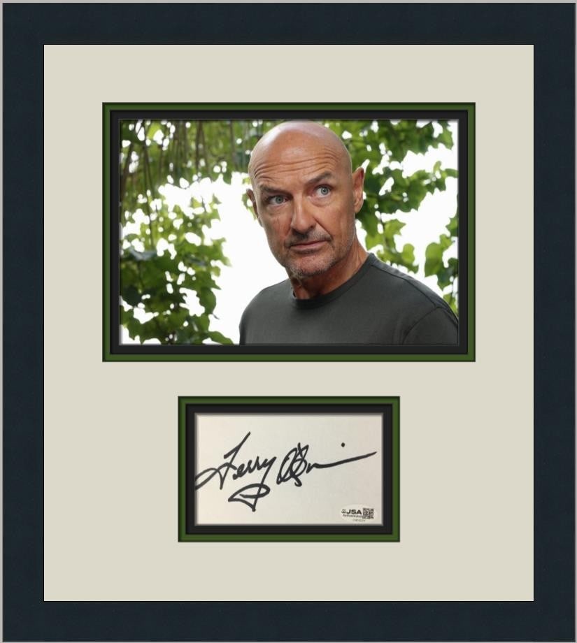 JSA Certified Terry O'Quinn Lost Autograph Cut Card Framed Display (1 of 5)