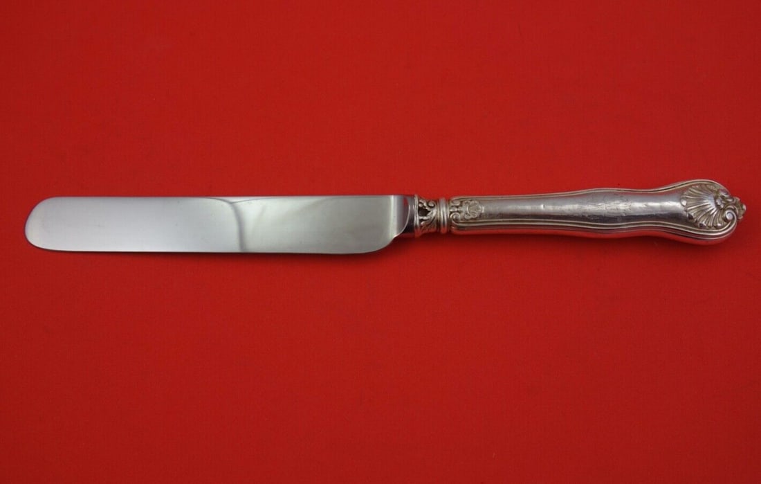 French Sterling Silver Dinner Knife with Stainless Blade 9 7/8" Monogrammed (1 of 2)