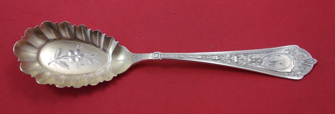 Schulz & Fischer Cleopatra Sterling Silver Sugar Spoon Fluted Flowers (1 of 1)