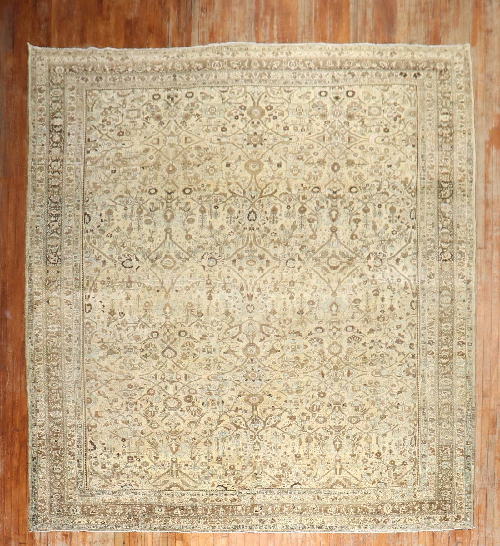 11' 4" x 14' 8" Persian Bidjar Room Rug All Over Design: 11' 4" x 14' 8" Persian Bidjar Room Rug All Over Design Early 20th century Persian Bidjar rug featuring an all-over design in neutral colors. This pre-owned room-size carpet offers the classic charact