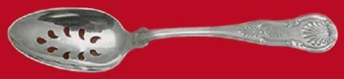 Dominick and Haff King Sterling Silver Slotted Serving Spoon 9 Hole 8 1/2: Dominick and Haff King Sterling Silver Slotted Serving Spoon 9 Hole 8 1/2 Sterling silver custom-made serving spoon in the King pattern by Dominick & Haff. This slotted spoon features a pierced 9-hole