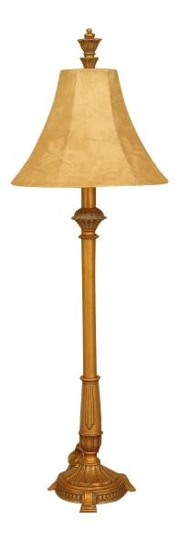 Elegant Gold Table Lamp with Shade 33 Inches Tall (1 of 8)
