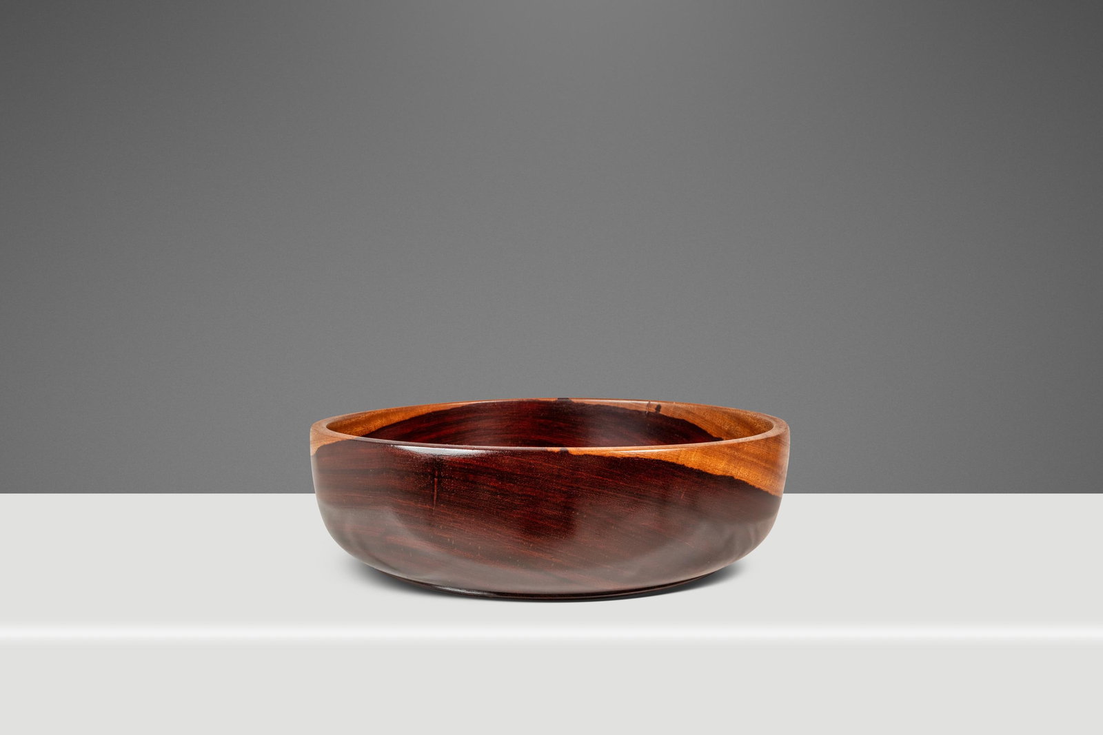 Solid Mahogany Handcrafted Organic Modern Serving Bowl Circa 1970s (1 of 16)