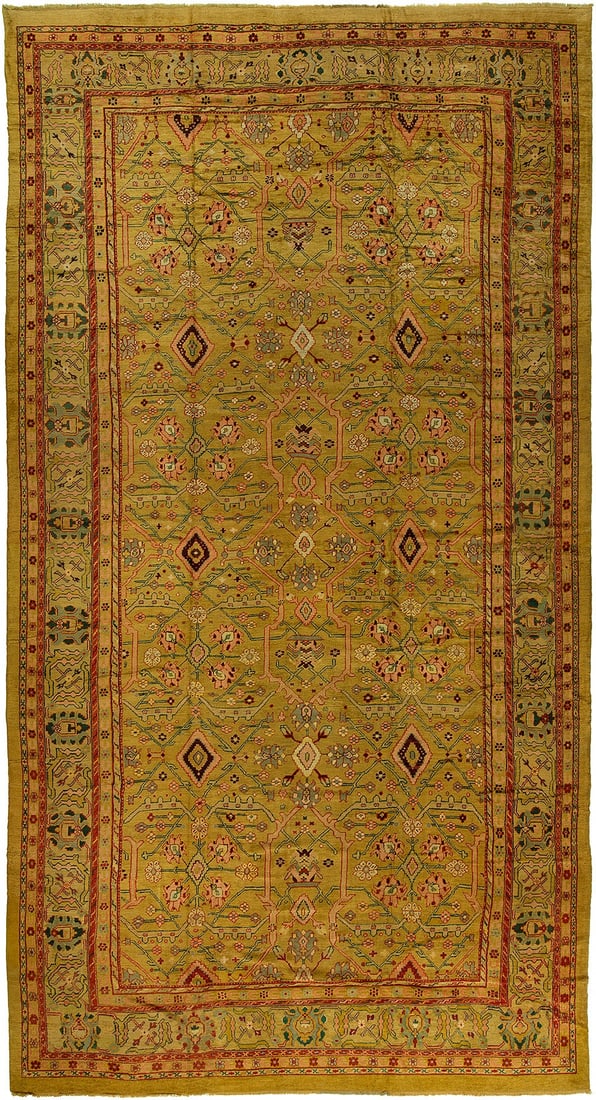 12' 6" x 22' 10" Oversize Oushak Rug in Green (1 of 7)