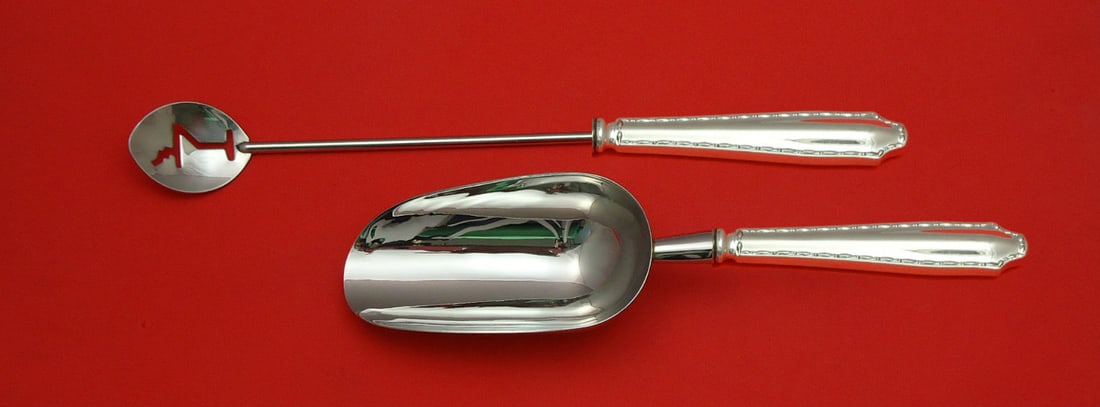 Marquise by Tiffany & Co. Sterling Silver Bar Set 2pc Custom Made: Marquise by Tiffany & Co. Sterling Silver Bar Set 2pc Custom Made This exquisite Marquise by Tiffany & Co. Sterling Silver Bar Set features a custom-made design with hollow handles and stainless accen