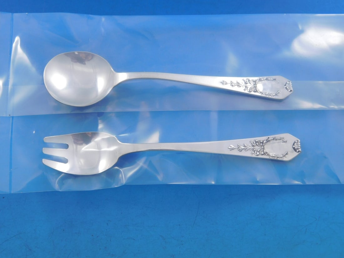 Whiting Madam Jumel sterling baby fork and spoon 2-piece set (1 of 5)