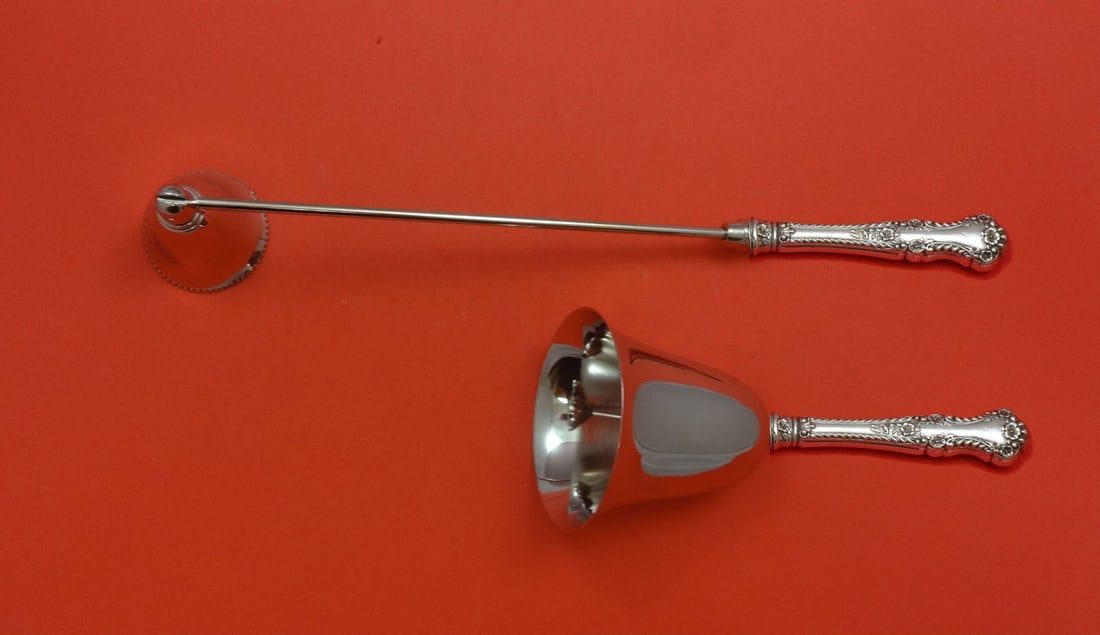 Gorham Cambridge Sterling Silver 2pc Hostess Set Dinner Bell Candle Snuffer (1 of 5)