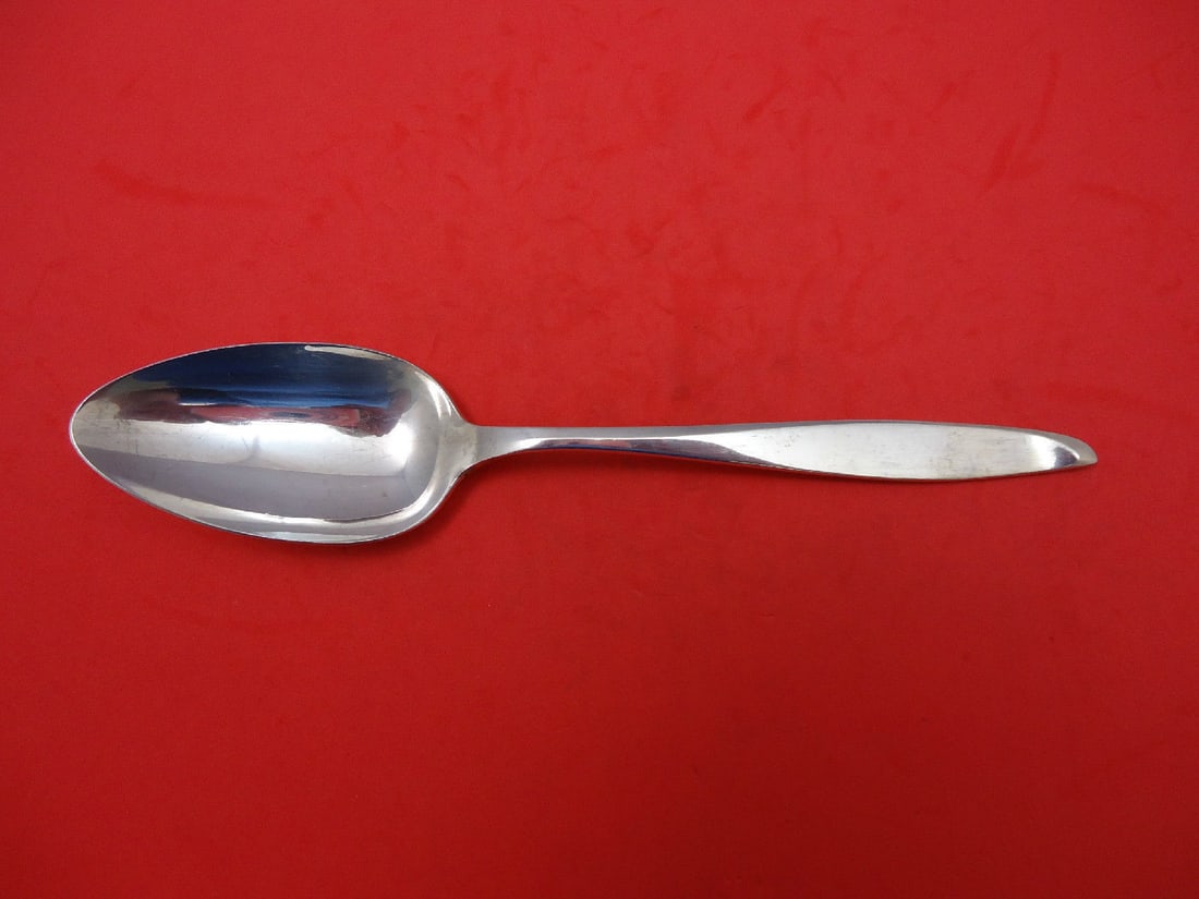 Gorham Aspen Sterling Silver Serving Spoon 8 3/8 Inch (1 of 2)