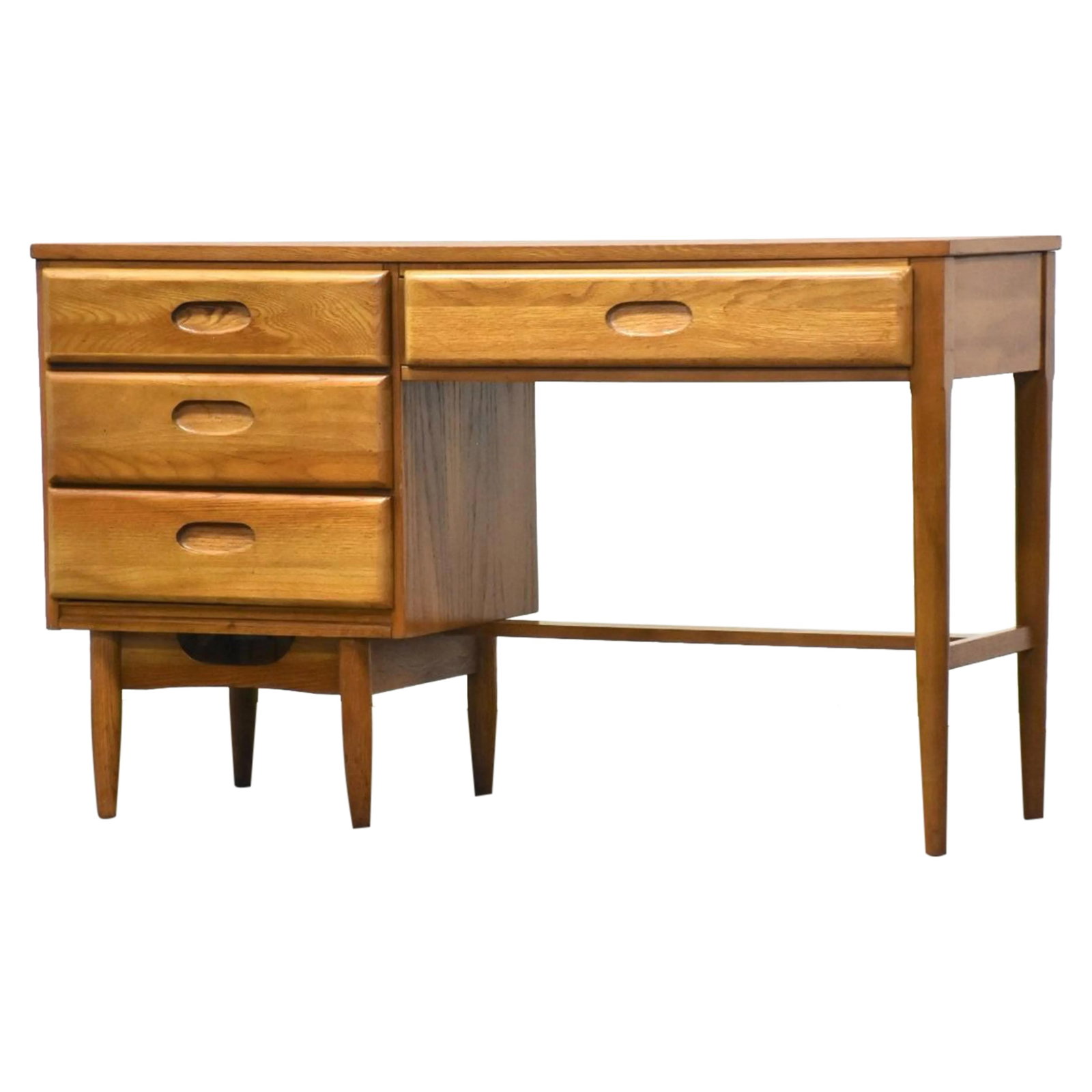 1960s Mid Century Modern Oak Desk with Teak Finish (1 of 9)