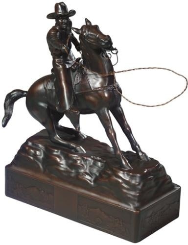 Western Cowboy Roping Sculpture Hand-Cast Resin 12 Inches: Western Cowboy Roping Sculpture Hand-Cast Resin 12 Inches This item is made at time of order. Please allow 42 to 70 days for production. This stunning Western Cowboy Roper Sculpture beautifully captur