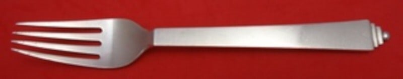 Georg Jensen Pyramid Sterling Silver Dinner Fork GI/GJ Mark 7 1/8: Georg Jensen Pyramid Sterling Silver Dinner Fork GI/GJ Mark 7 1/8 This exquisite dinner fork is part of the Pyramid pattern by Georg Jensen, crafted from high-quality sterling silver. Measuring 7 1/8 
