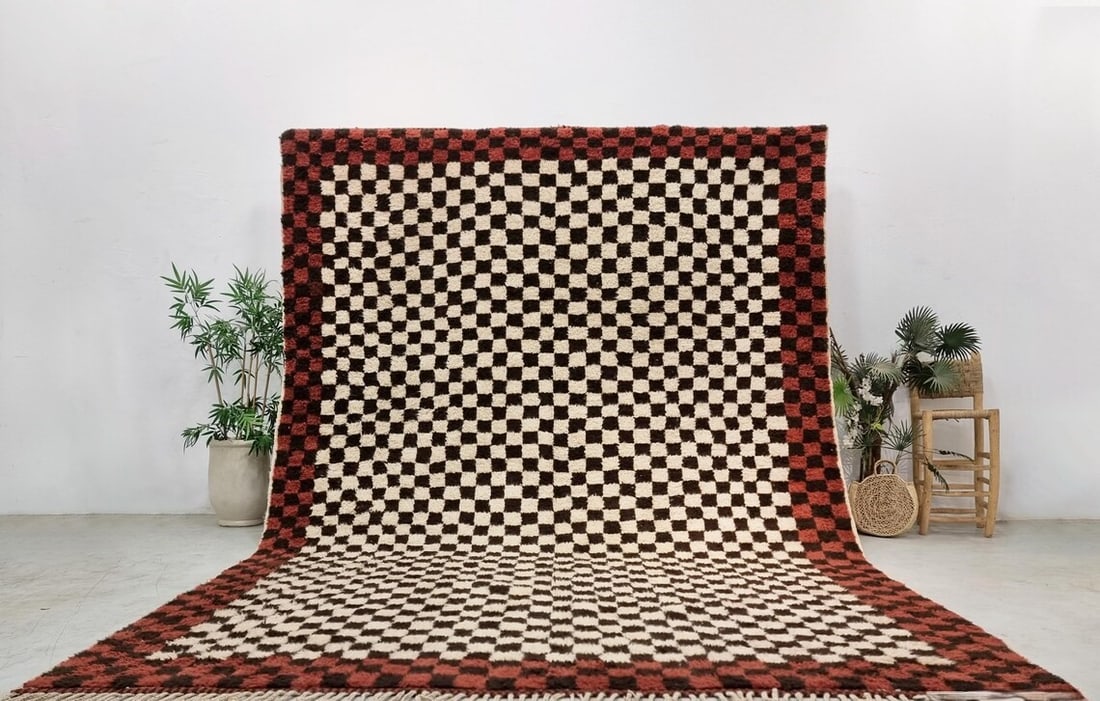 Authentic Handmade Wool Rug 9.84 x 6.56ft Moroccan Berber Weaving: Authentic Handmade Wool Rug 9.84 x 6.56ft Moroccan Berber Weaving Discover the beauty of this fabulous authentic handmade wool rug, meticulously handwoven in the Atlas Mountains by skilled local Berbe