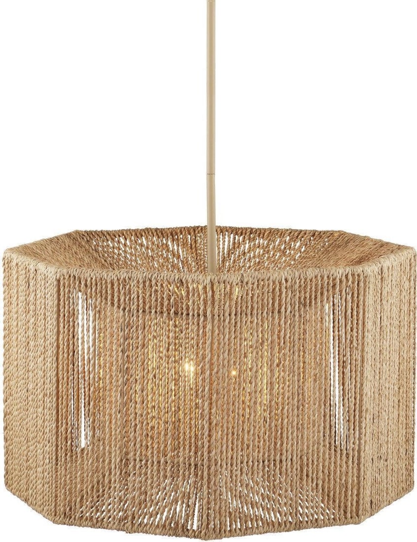 Currey Mereworth Natural Abaca Rope Oval Chandelier Dimmable 4 Bulbs: Currey Mereworth Natural Abaca Rope Oval Chandelier Dimmable 4 Bulbs Illuminate your space with this elegant Natural Abaca Rope Chandelier, a perfect blend of style and functionality. This medium-size