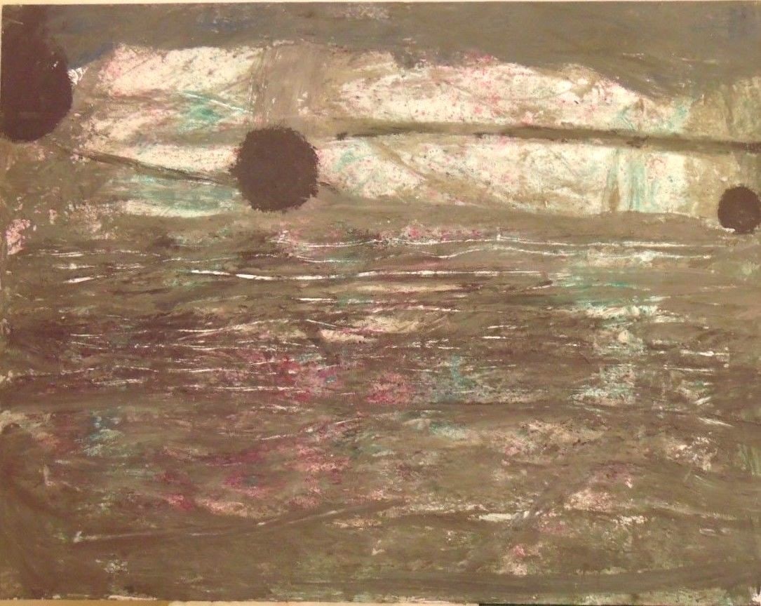 Pedro Goireina signed abstract oil painting on board 45 X 57 (1 of 6)