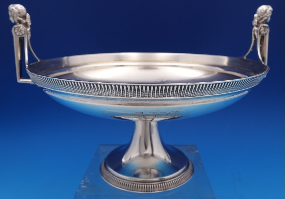 Gorham Bust Sterling Silver Centerpiece Bowl 1868 Monogrammed 9 1/4 Inch (1 of 18)