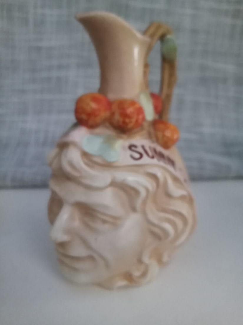 Schafer and Vater porcelain advertising jug for Old Plantation Distilling Co: Schafer and Vater porcelain advertising jug for Old Plantation Distilling Co Antique Old Plantation Distilling Co. Schafer & Vater porcelain advertising souvenir jug from Los Angeles, California. This