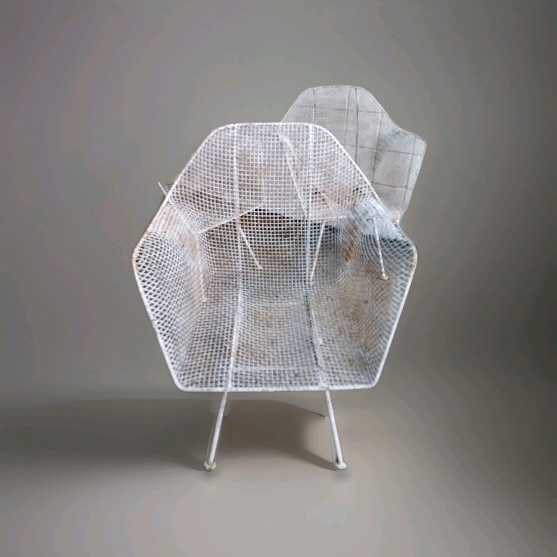 Set of 3 Woodard Sculptura Iron Mesh Patio Armchairs Prototype MCM (1 of 12)