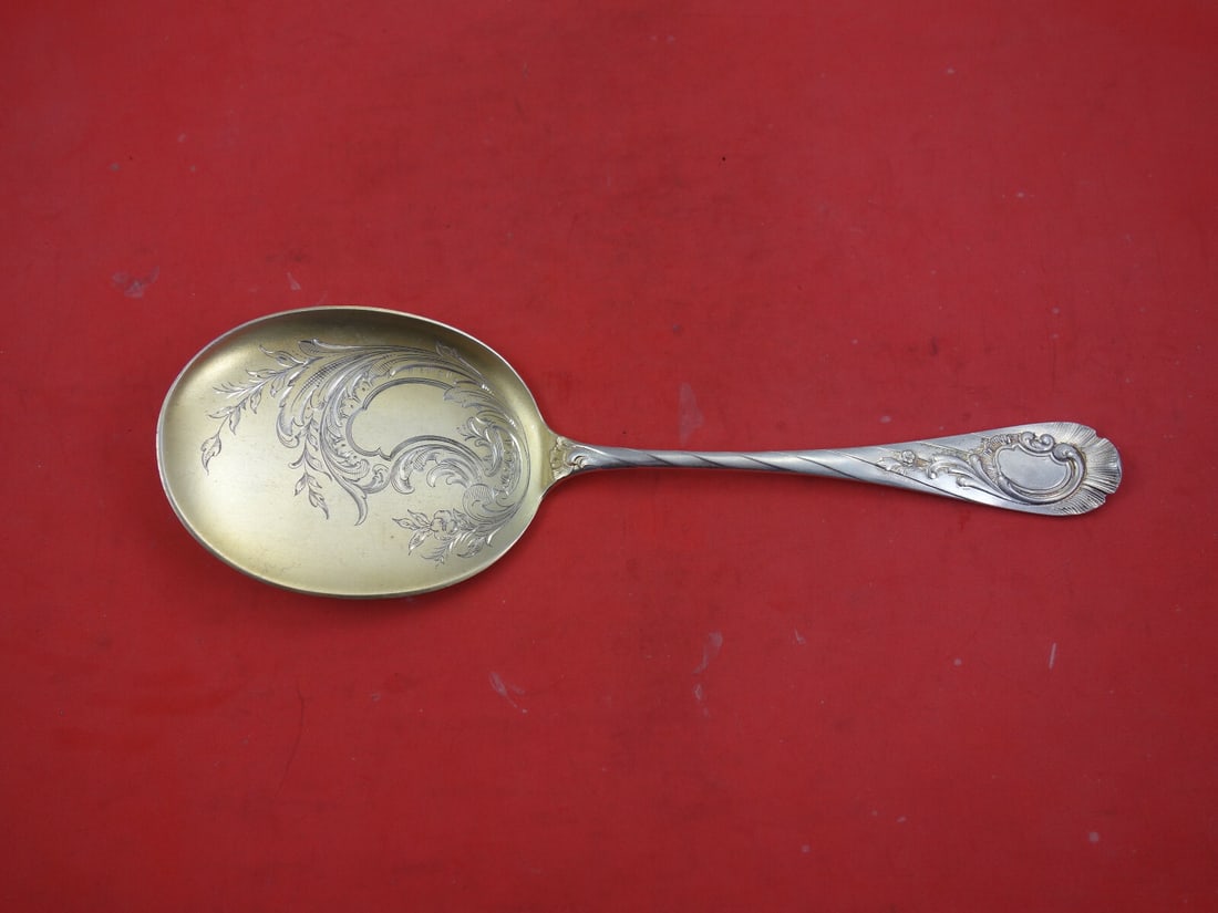 Rocaille 800 Silver Ice Cream Server by Gebruder Reiner 9 1/8 Round (1 of 5)