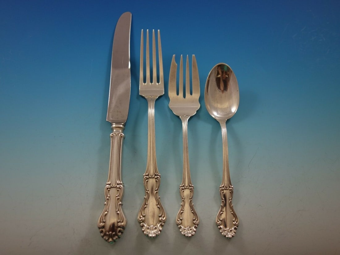 Princess Elizabeth 4pc Sterling Silver Place Setting by National: Princess Elizabeth 4pc Sterling Silver Place Setting by National This exquisite 4-piece place setting features the elegant Princess Elizabeth pattern by National Sterling Silver. Crafted from high-qua