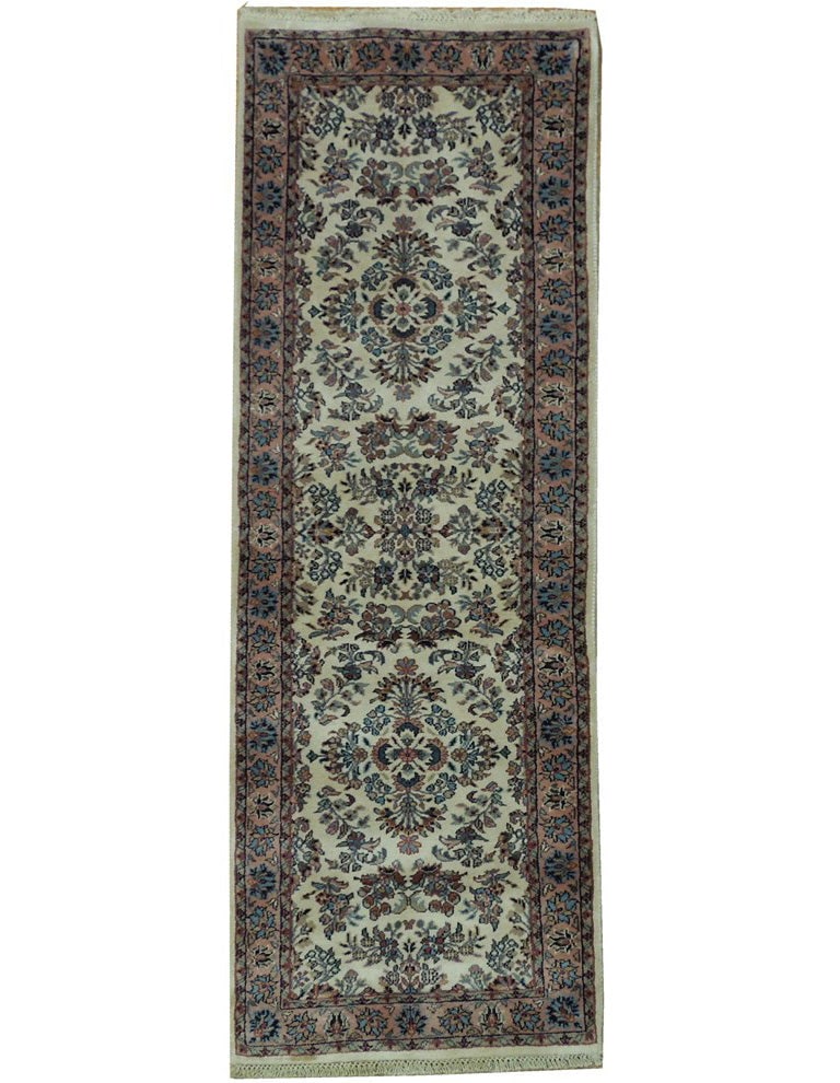 Elegant 2' x 6' Ivory Sarouk Runner Rug for Home Decor (1 of 6)