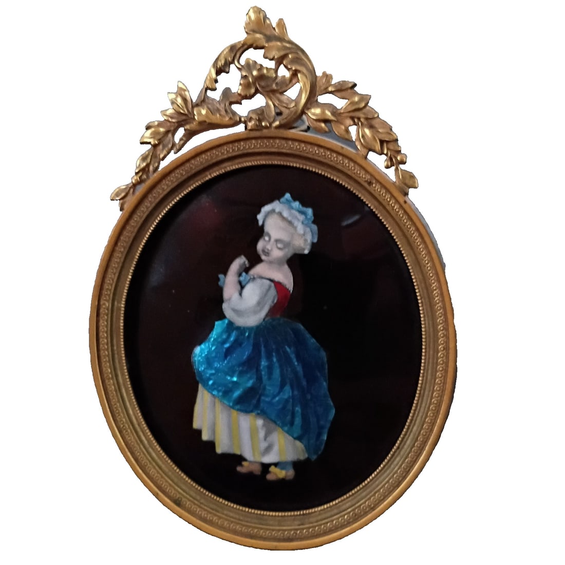 Belle Epoque French Portrait Easel Frame Enamel on Copper 1890 (1 of 15)