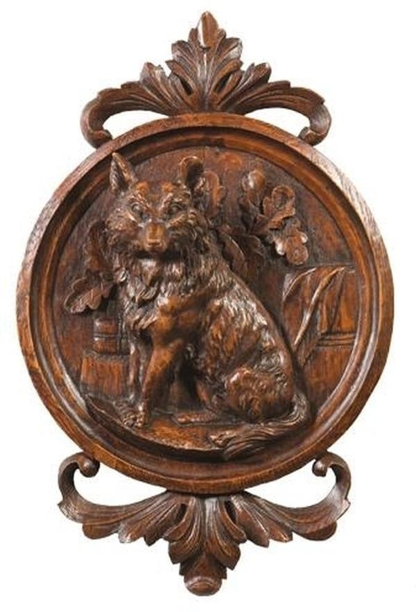 Rustic Lodge Style Chestnut Resin Fox Wall Plaque 19 x 13 (1 of 1)