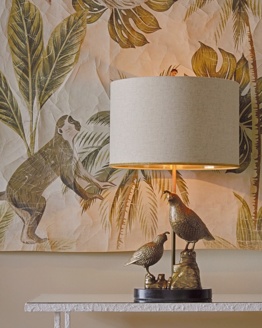 Marjorie Skouras Quail Design Table Lamp Brass Finish (1 of 6)