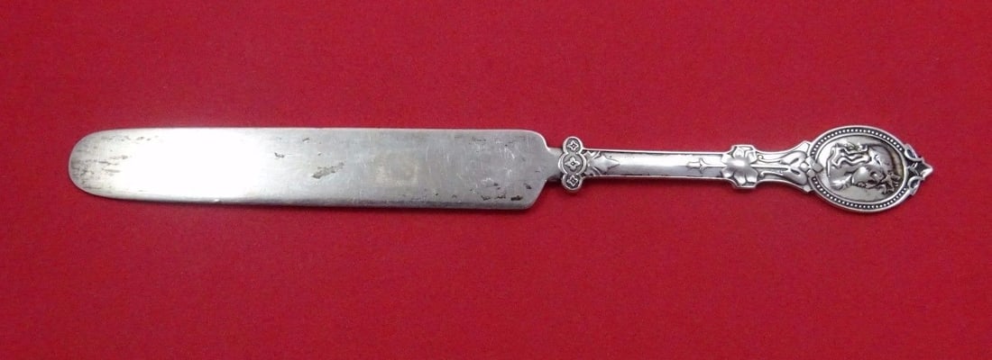 Hotchkiss and Schreuder Medallion Sterling Silver Breakfast Knife 7" (1 of 2)