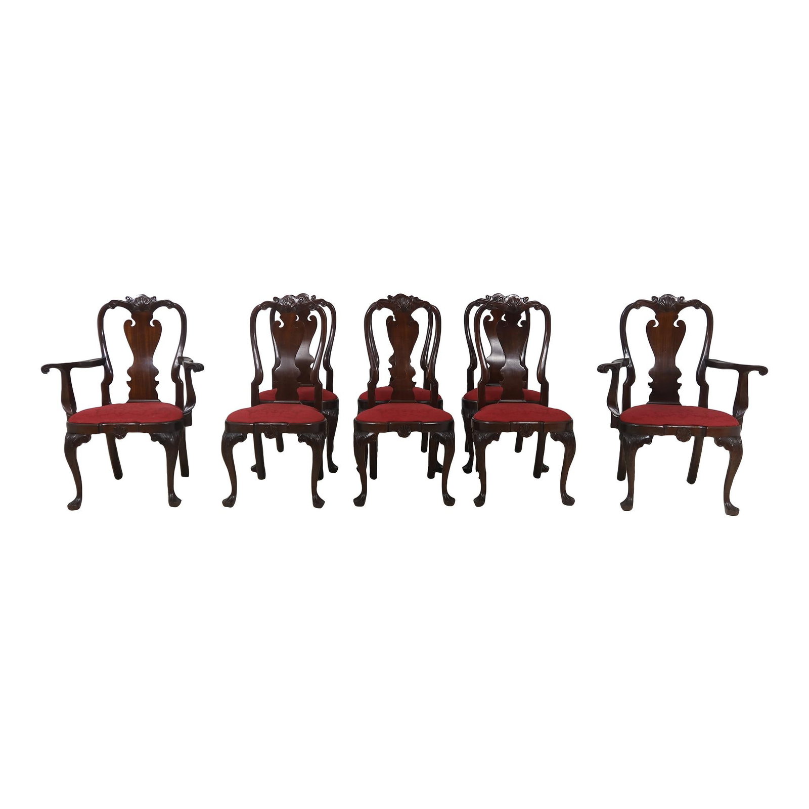 Set of 8 Stickley Colonial Williamsburg Mahogany Dining Chairs (1 of 10)
